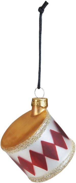 Julekugle Tromme D8cm glas