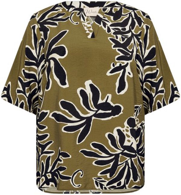 Curvy WA-LINNEA 1 Bluse Oliven