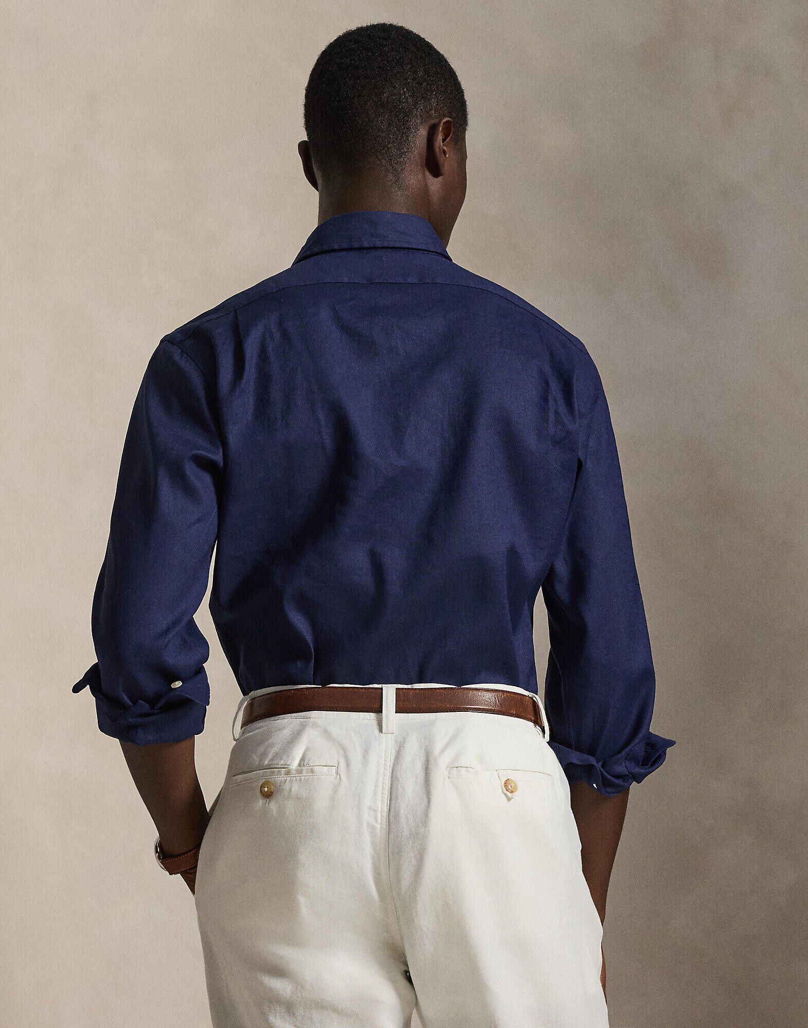 Custom Fit Linen-Blend Shirt