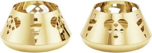CC 2025 TEA LIGHT 2PCS 18KT GOLD PLATED SS
