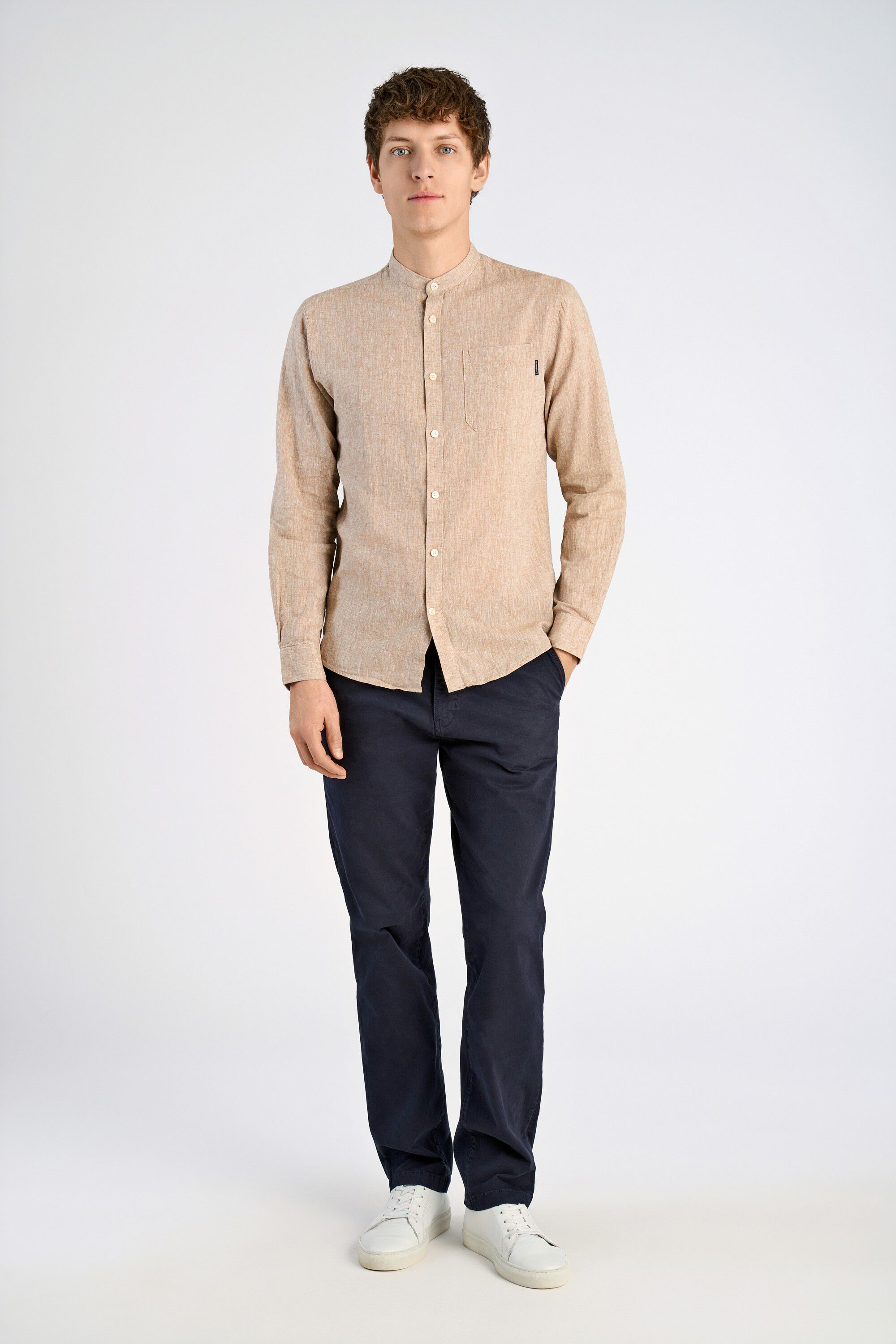 Cotton/linen shirt L/S