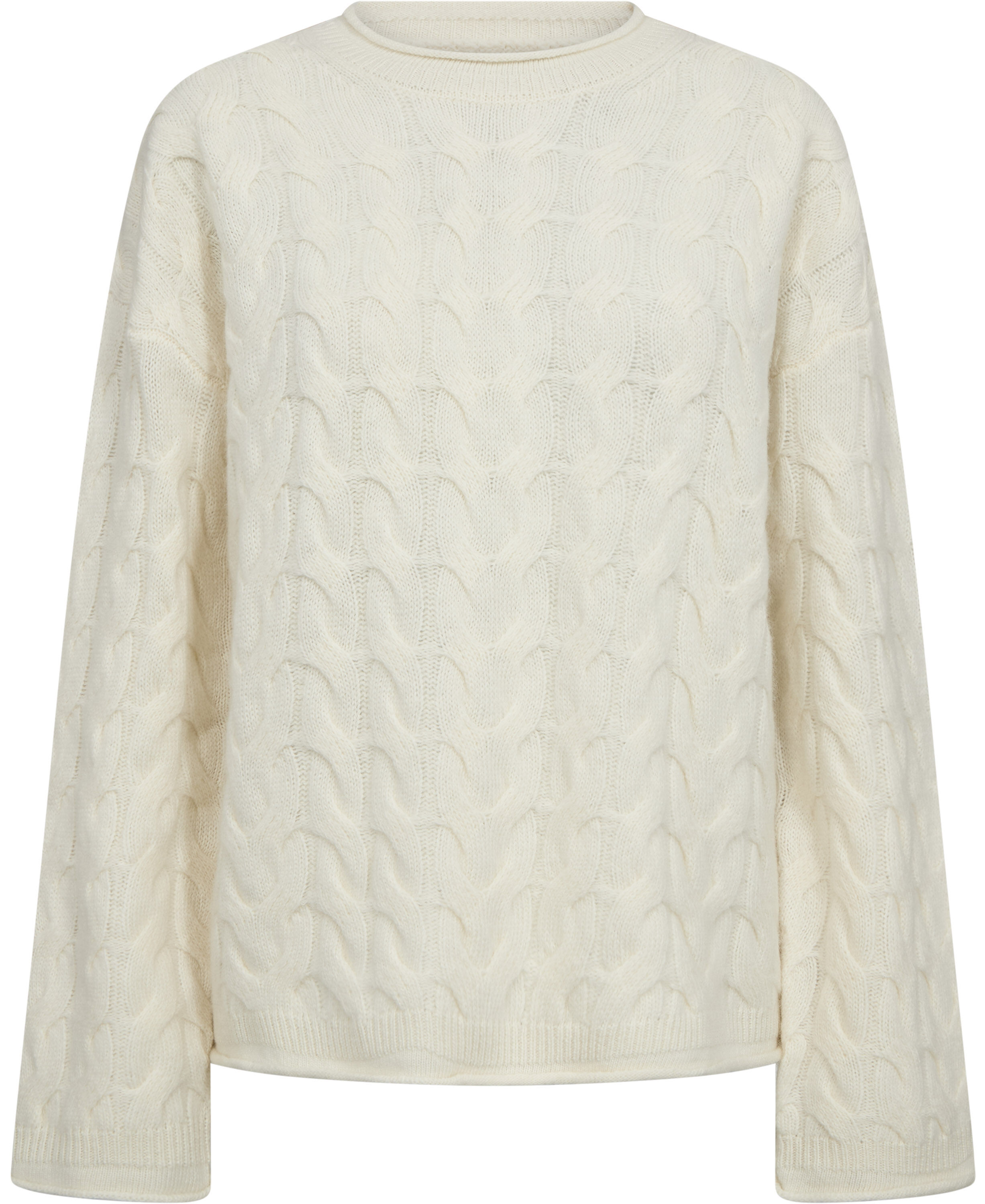 Myrna 5 Lang&aelig;rmede striksweater - 100% Uld RWS