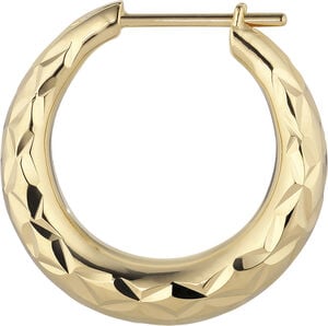 Rhombus earring, gold-plated sterling silver
