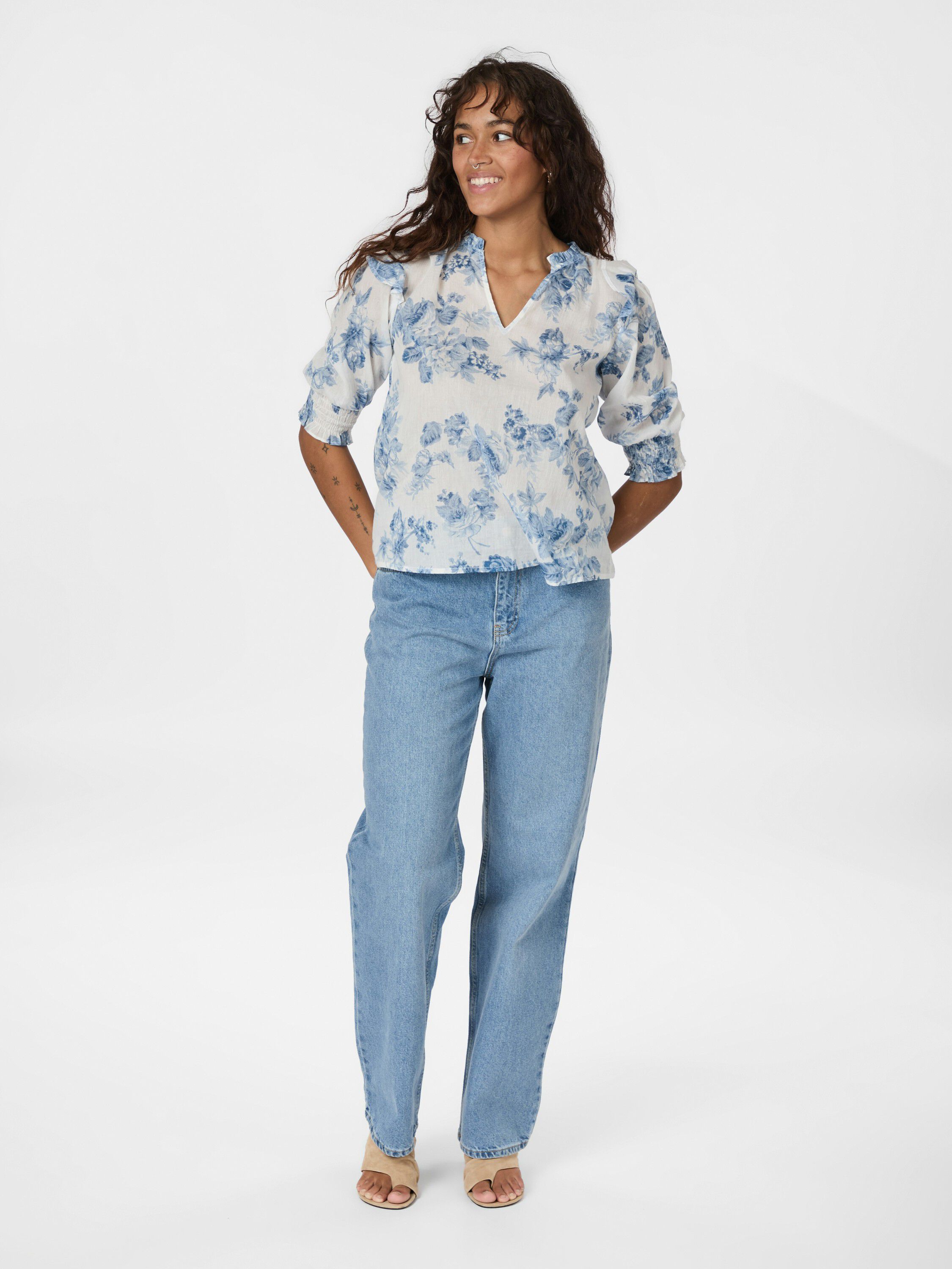 Davina Flower Flow Blouse
