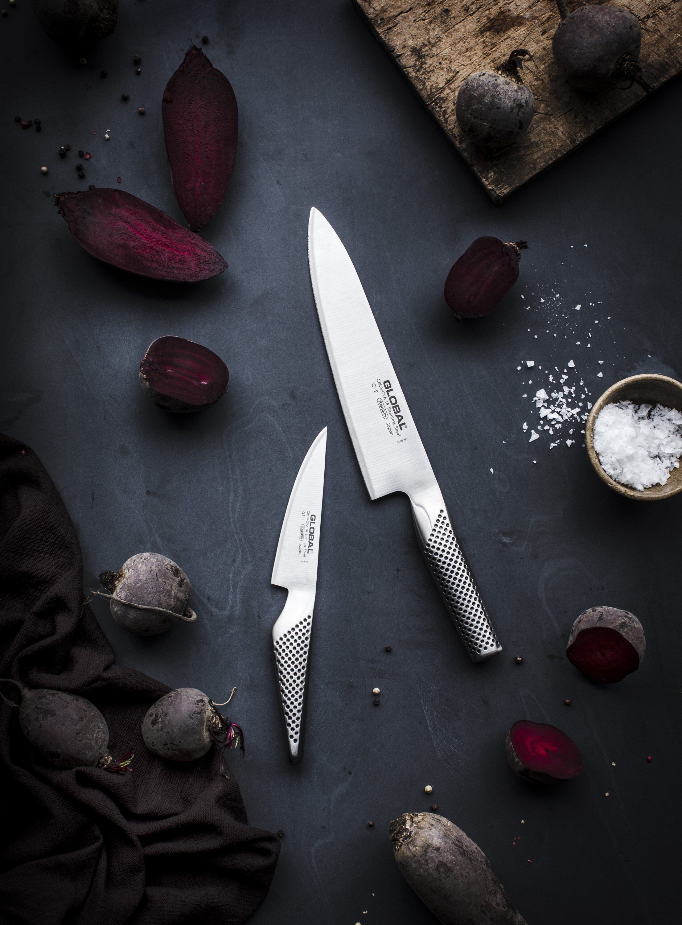 Knivs&aelig;t 2 dele GS-1, G-2 st&aring;l