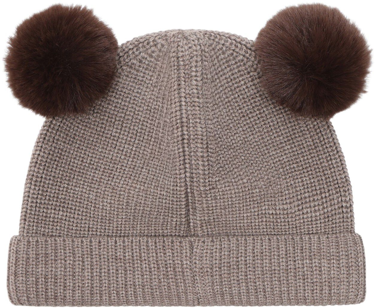 Beanie Wool Knit Pompoms