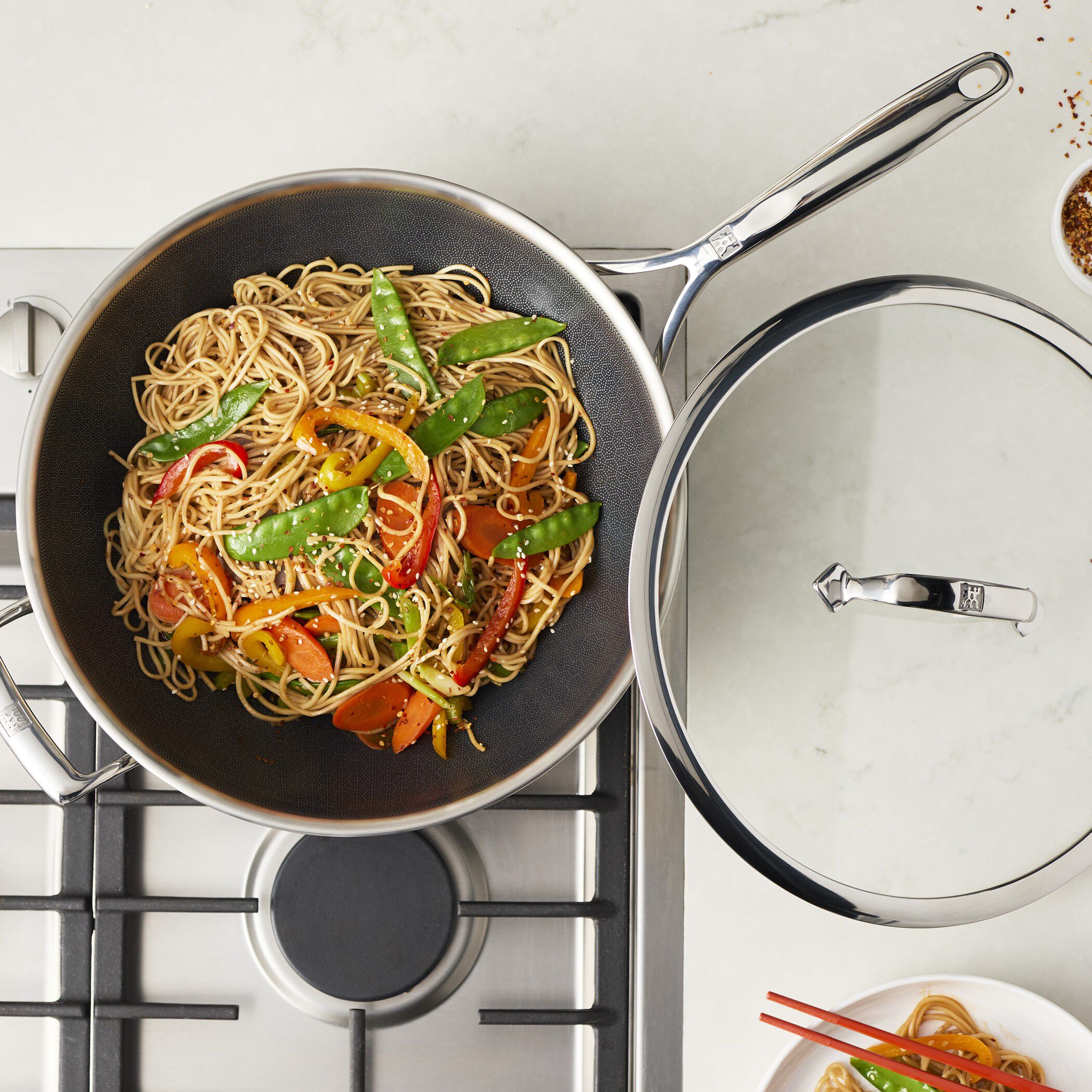 Wok 30 cm, 18/10 rustfritt st&aring;l