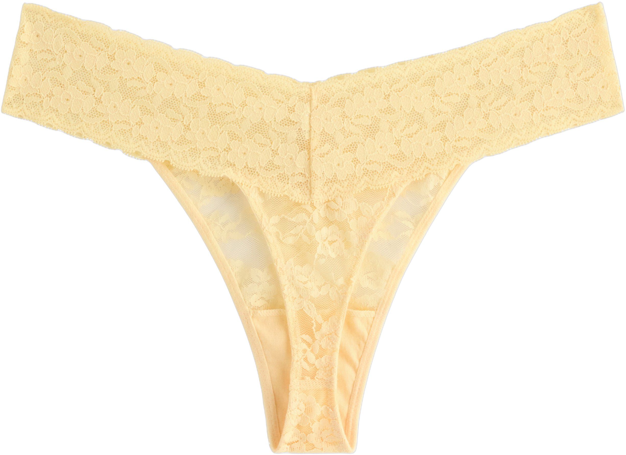 Stringtruse i myk blonde med lav mi