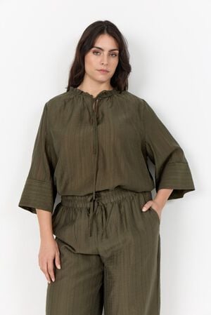 Curvy WA-AIMI 1 Bluse M&oslash;rk brun