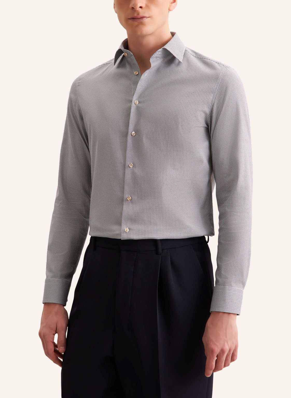 Business shirt Slim 1/1 Kent-Collar Print