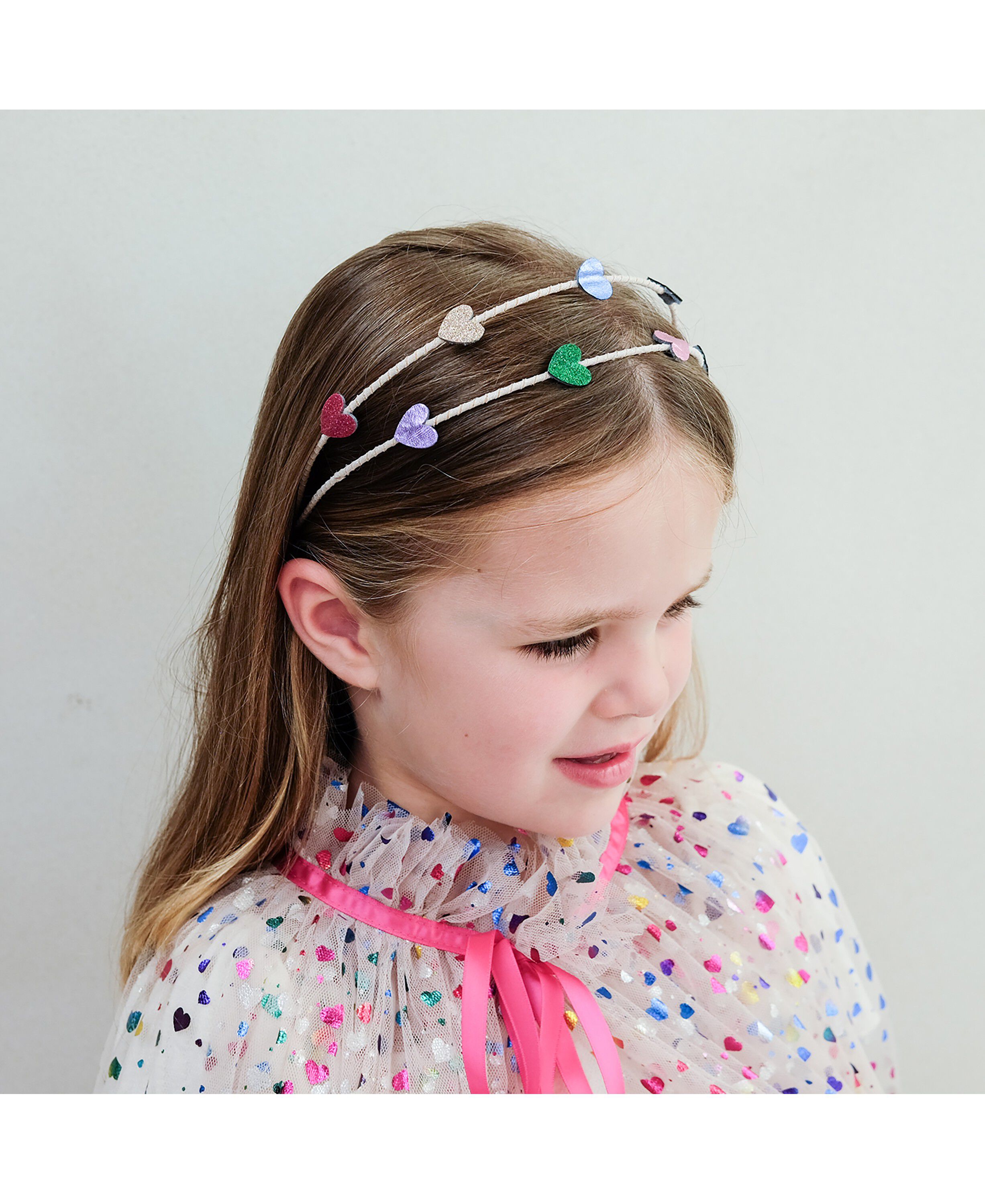 Mimi & Lula - Kappe - Beige Rainbow Hearts