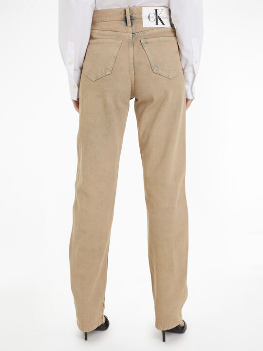 High rise straight fit jeans