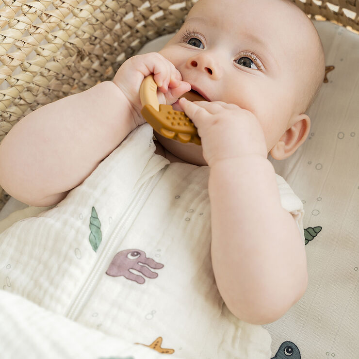 Biderangle 2 stk Deer friends Mustard/Pudder