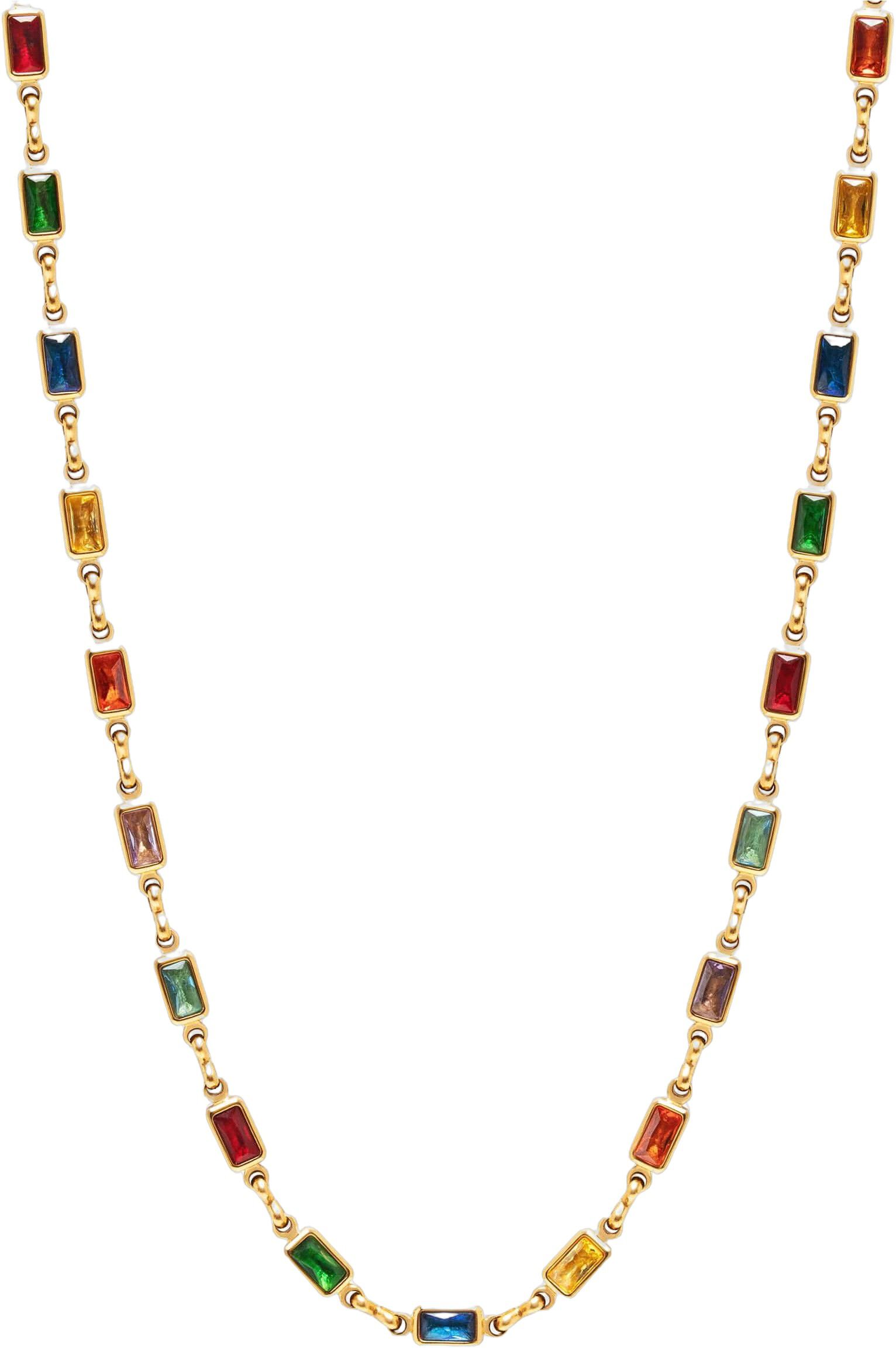 Men's Rectangle Tennis Necklace