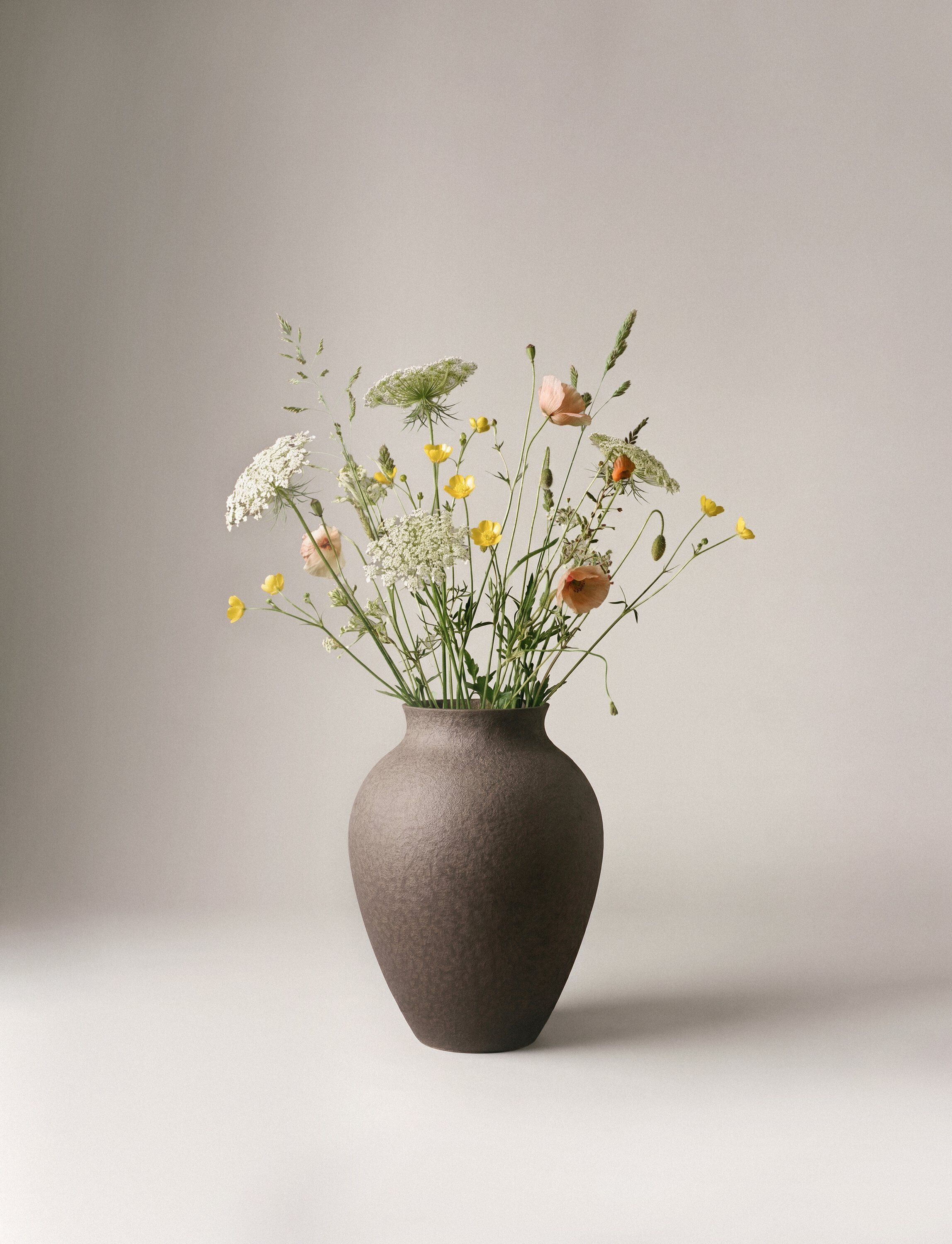 Knabstrup vase H 27 cm bark