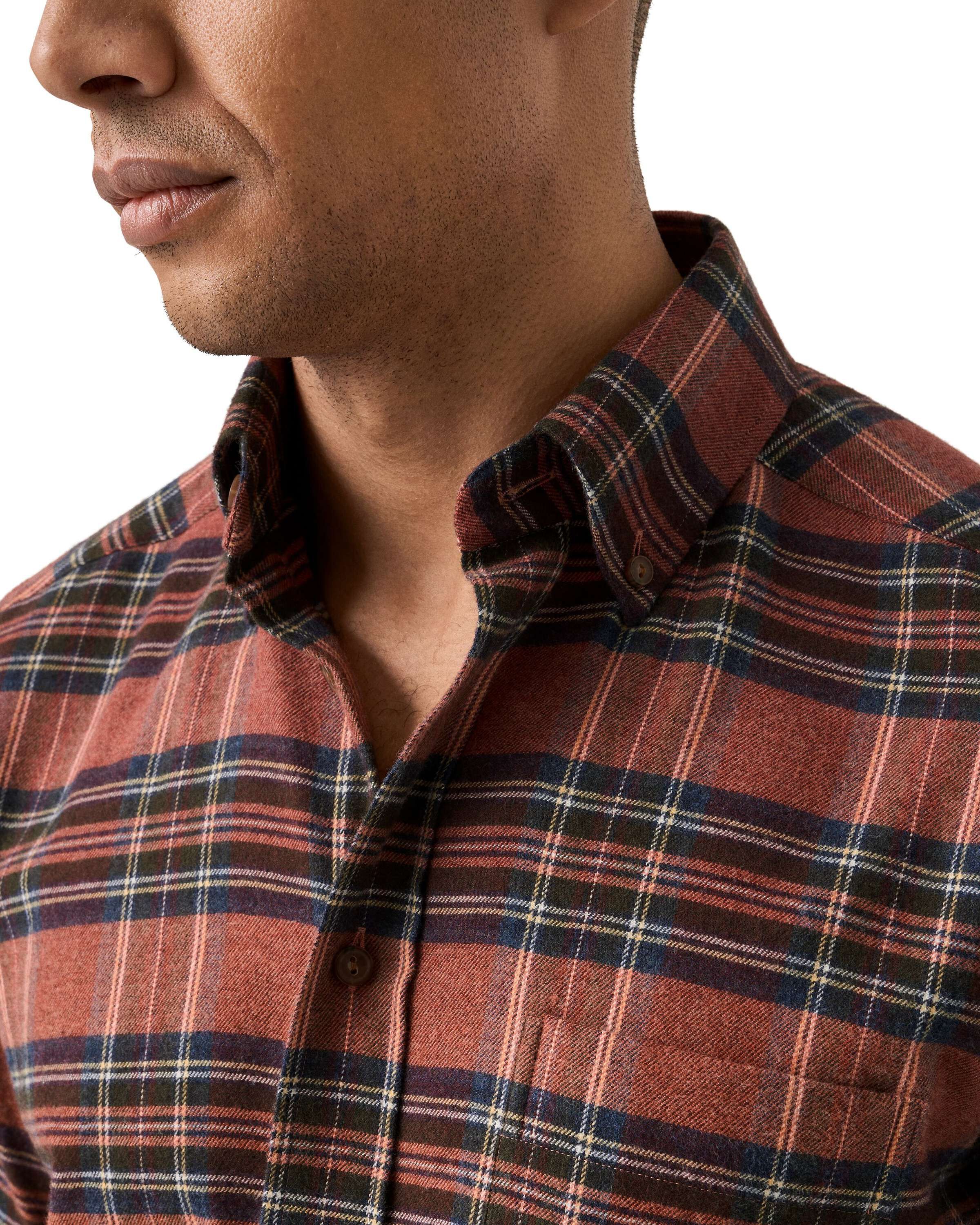 Casual Fit Plaid Check Flannel Shirt