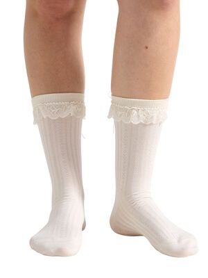 Sock lace cuff w bow