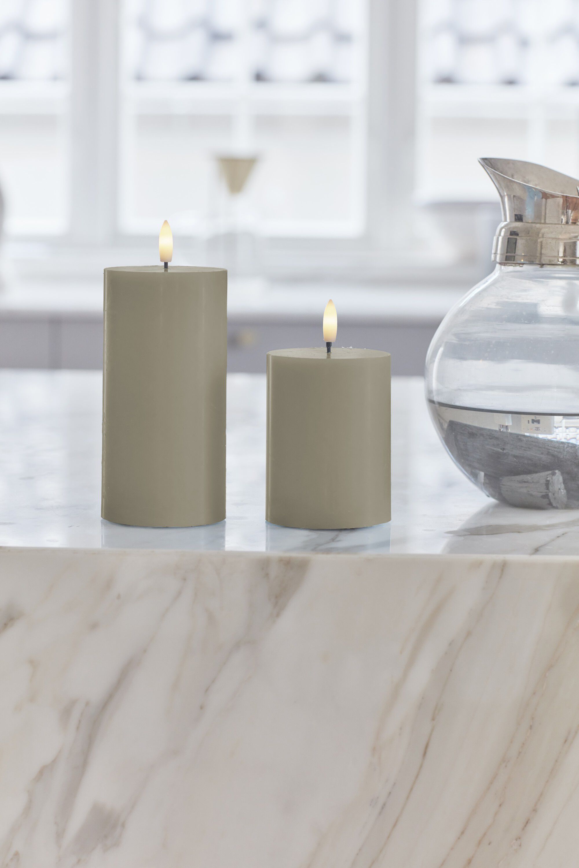 Sille Fyrfadslys 2 stk. s&aelig;t, &Oslash;4,5XH2,2cm