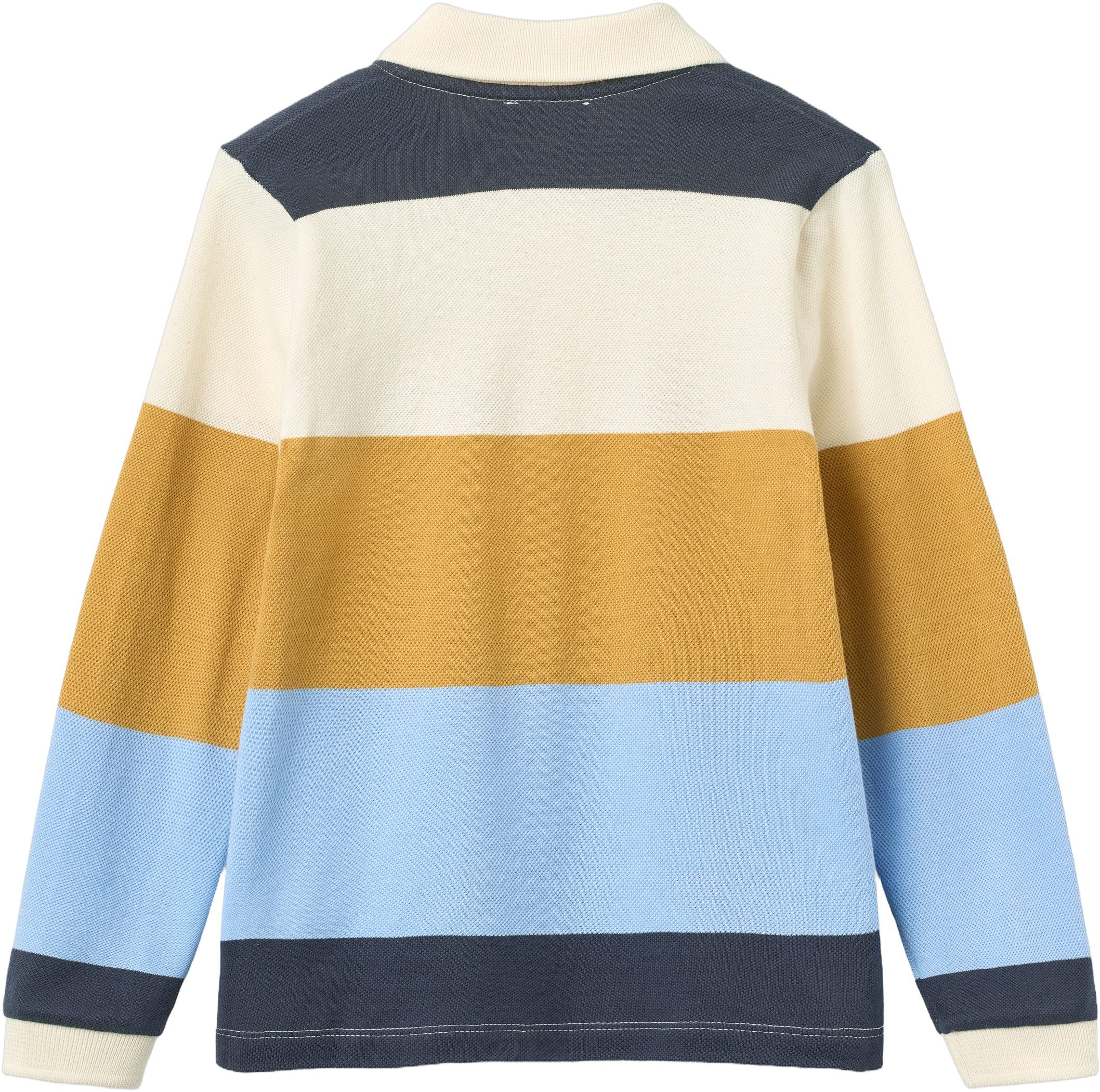 Stripe Pique Polo w. LS