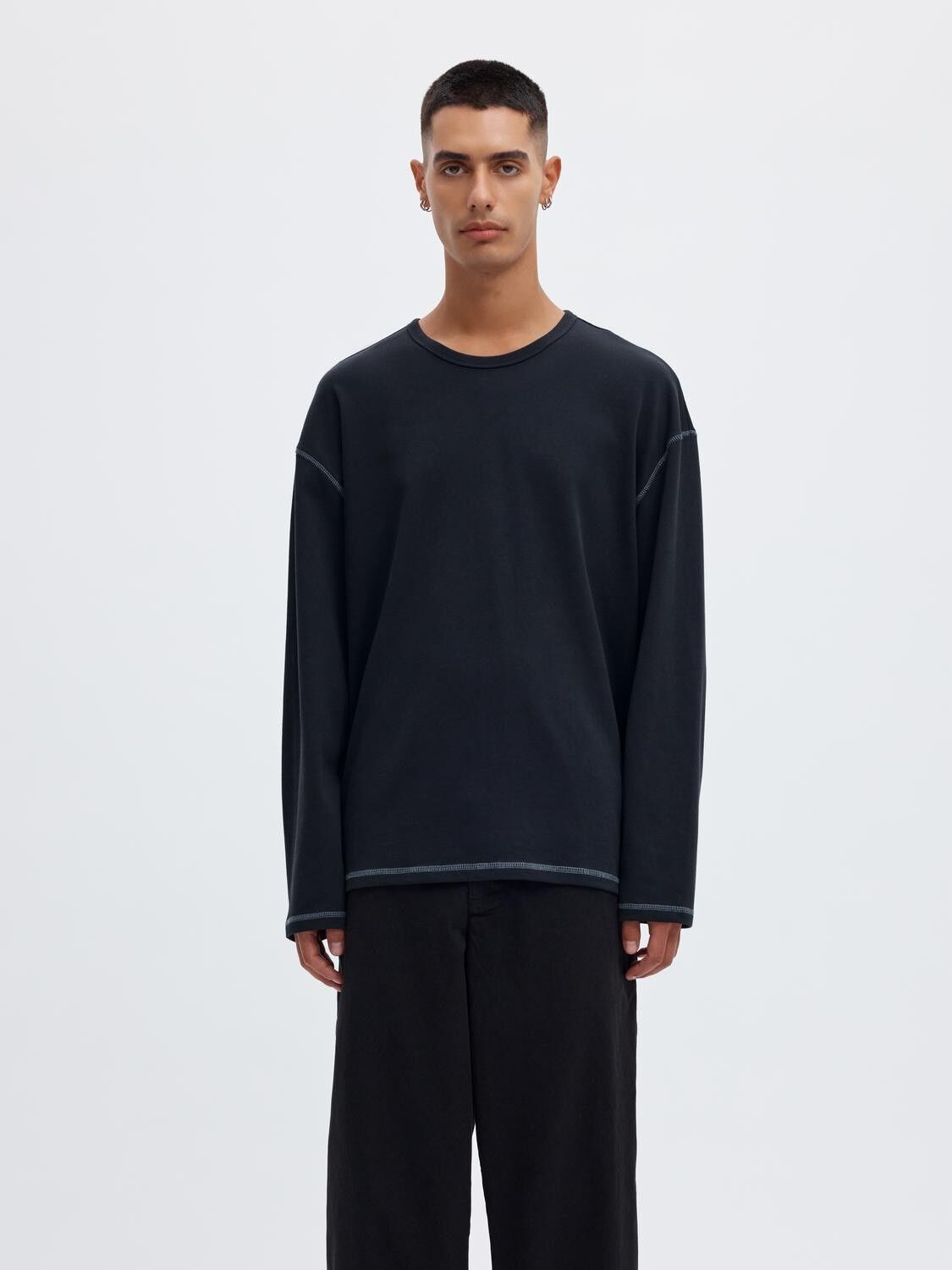 Anreske Stitches Ls O-Neck Tee