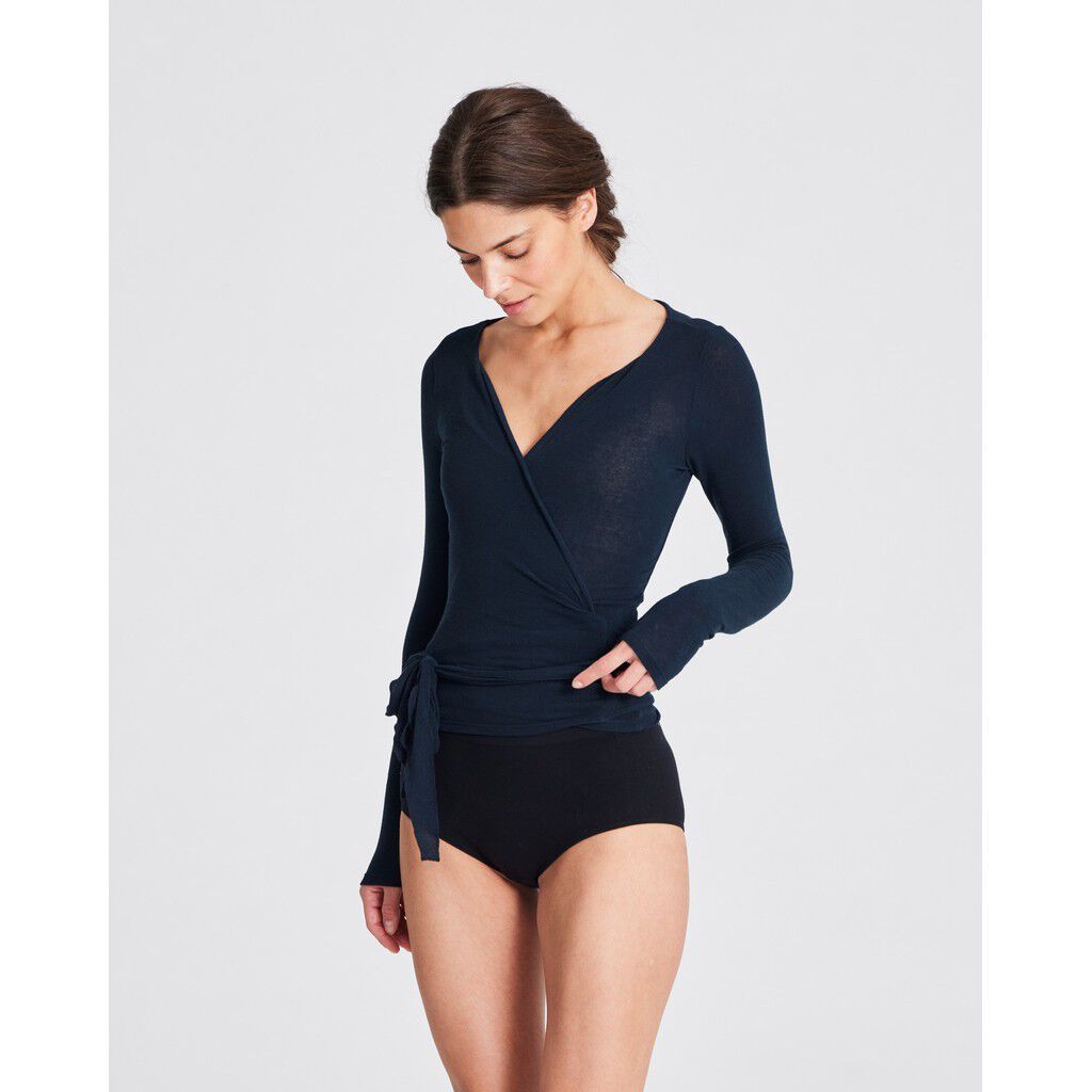 Anne Wrap L/S Wool Top