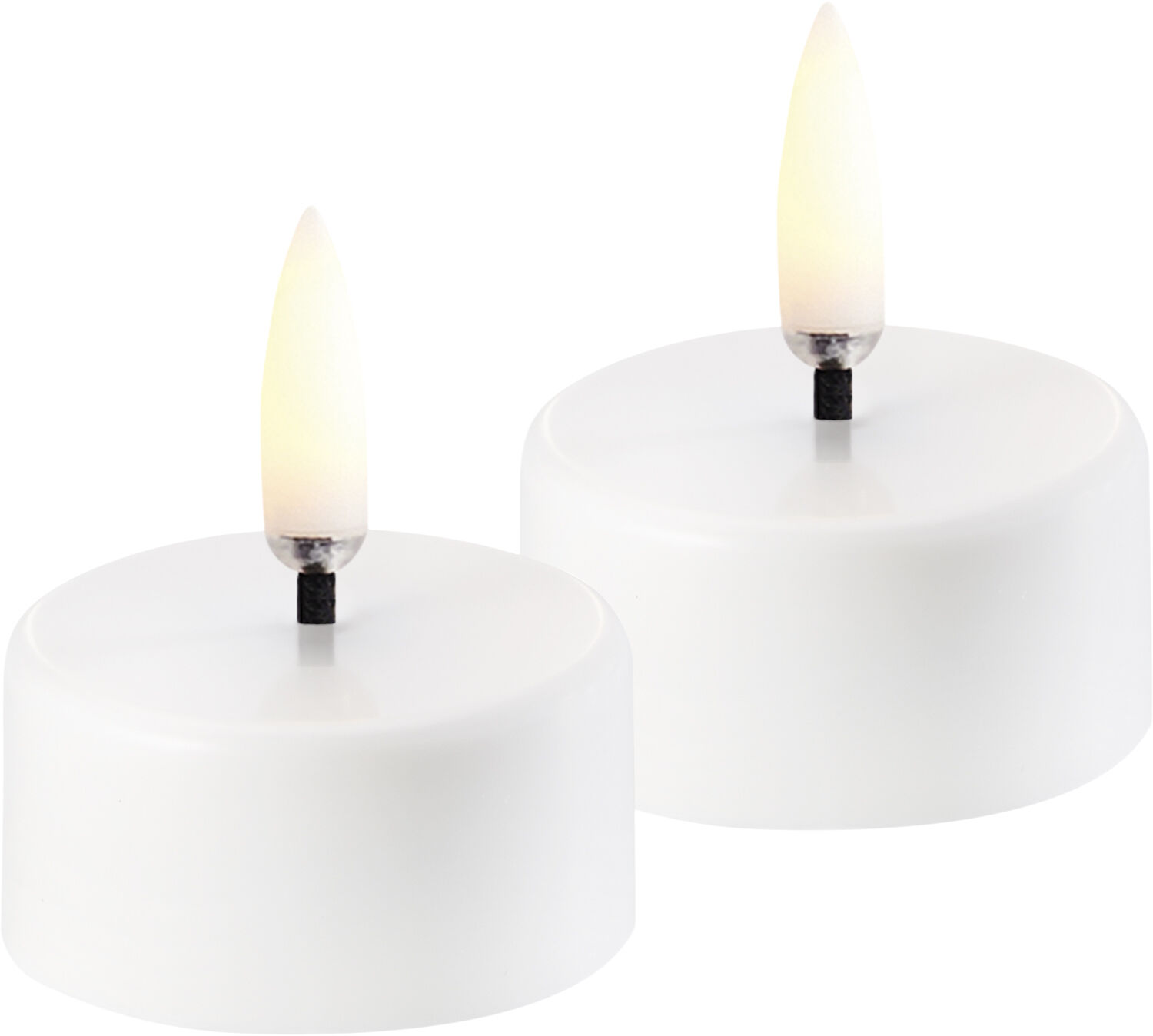 LED rechargeable tealight, White plain, 3,9x2,3 cm