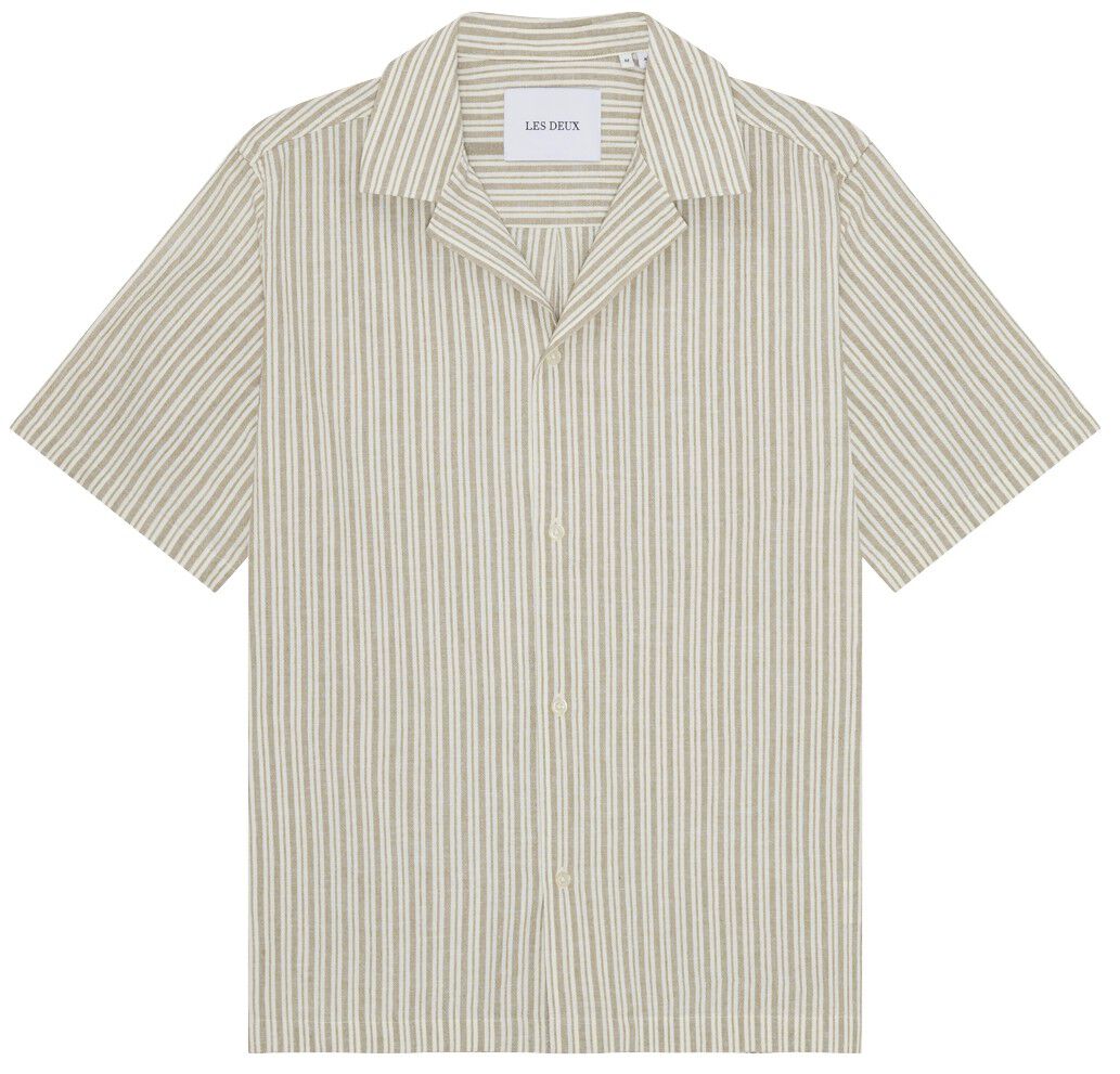 Stripe Cotton-Linen SS Shirt