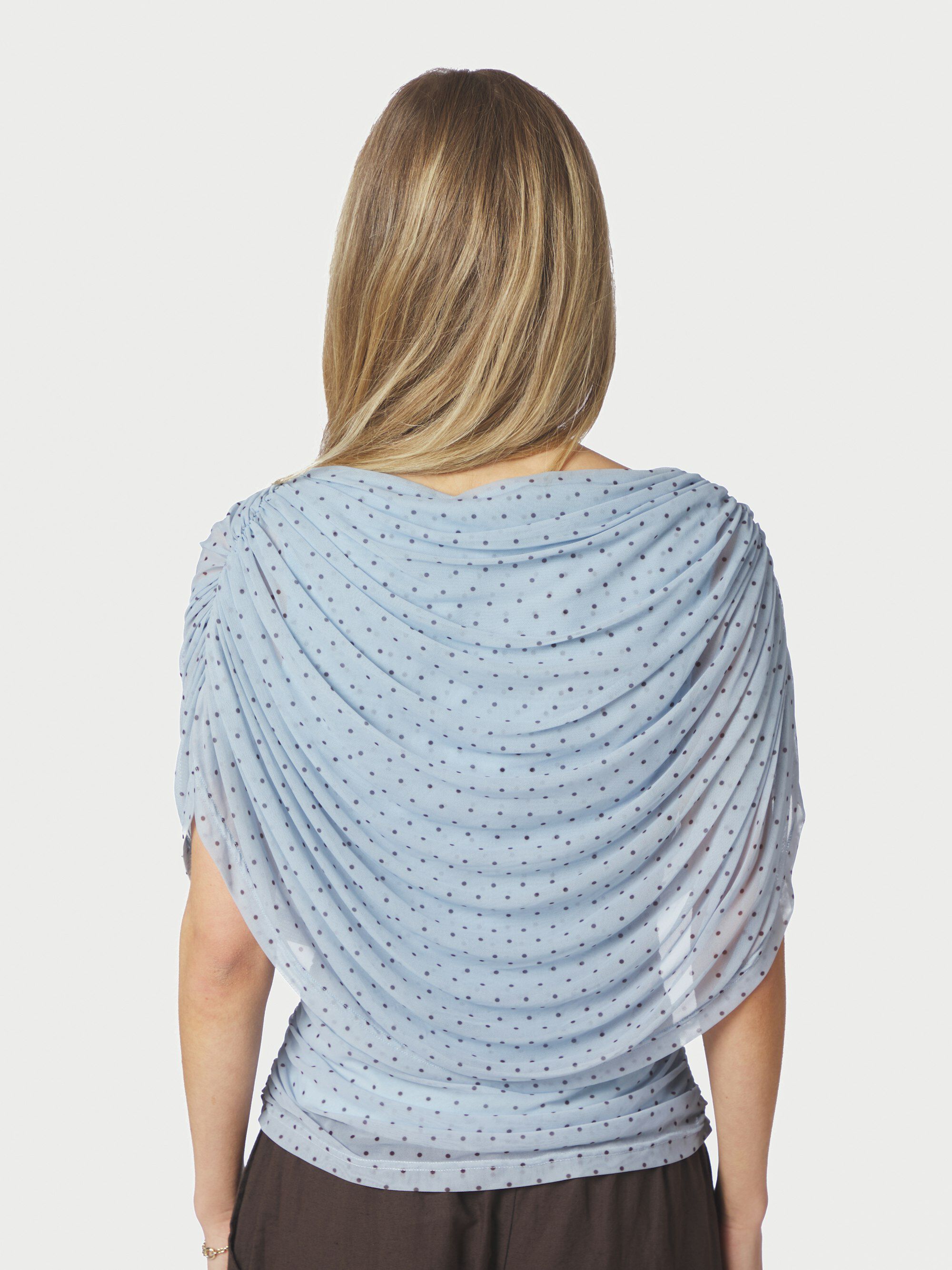 Cottuna Dot Drapy Mesh Top
