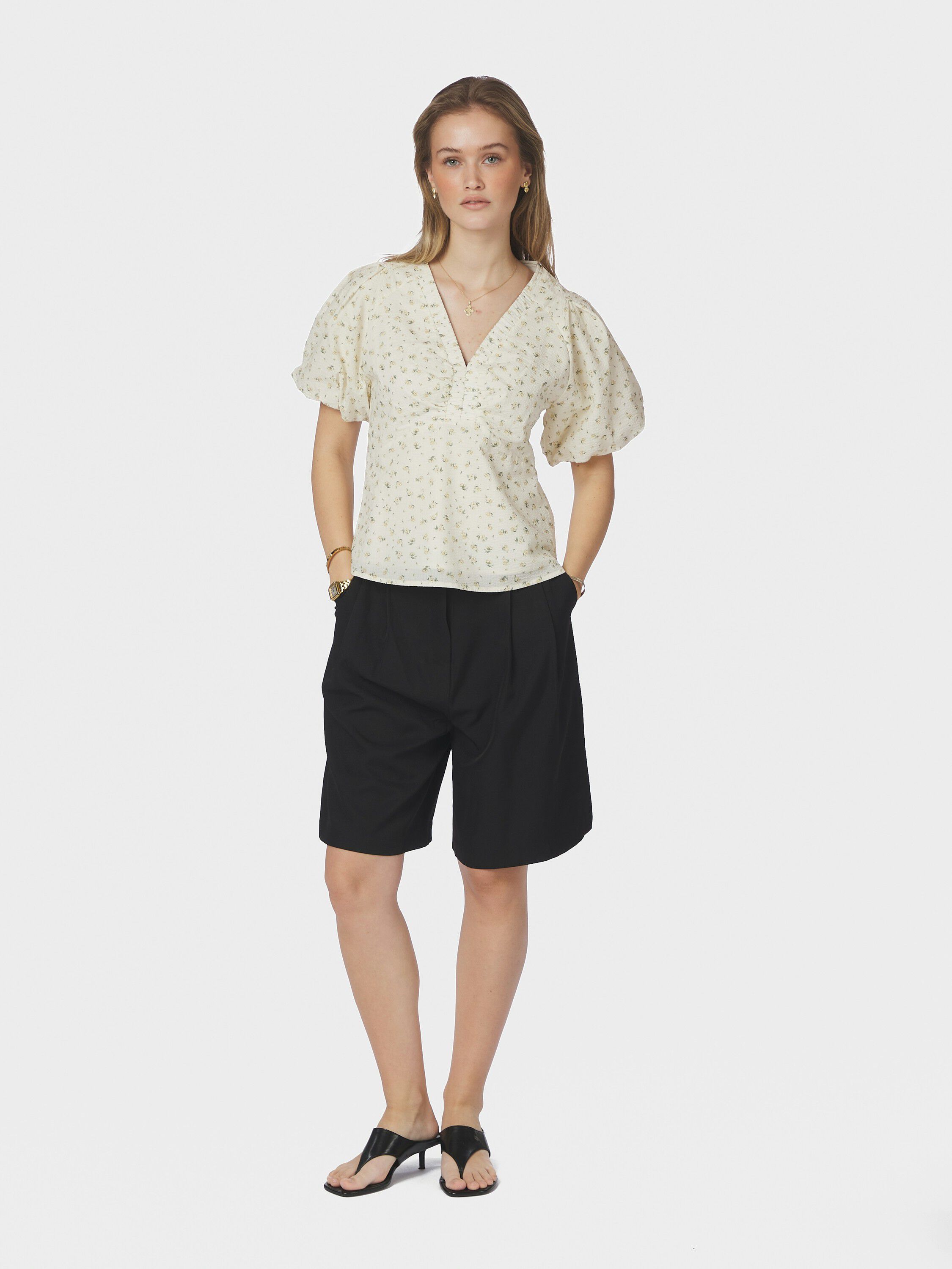 Irina Small Rose Flower Blouse