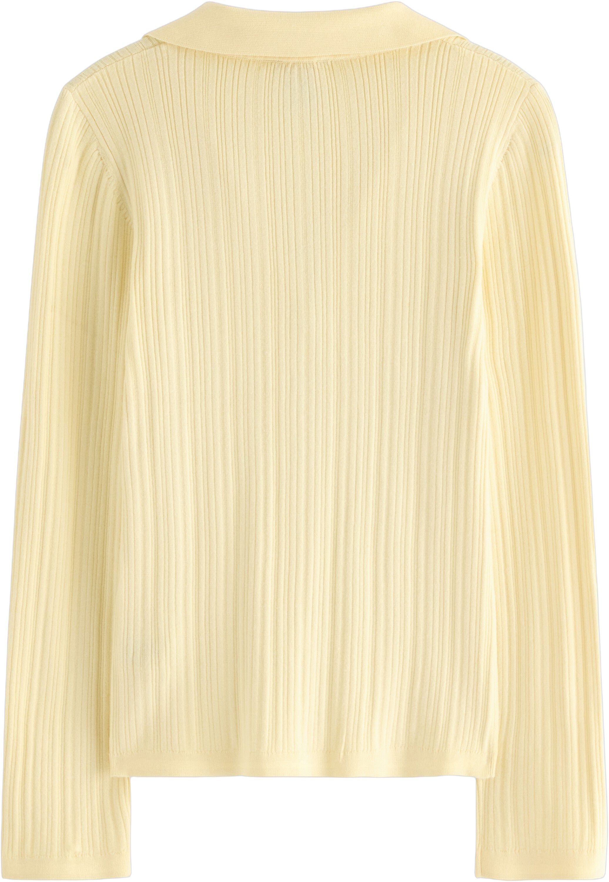 Tynn, ribbestrikket cardigan med v-