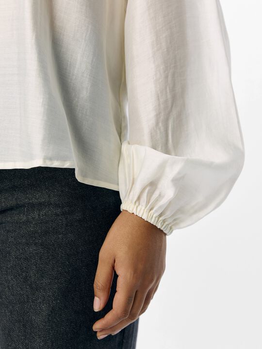 OBJHEIDI L/S LO V-NECK TOP NOOS