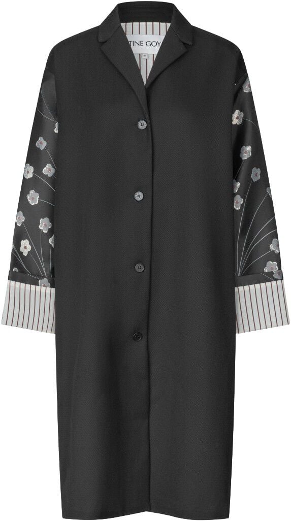1499 Glitter Jacquard / Twill Mix, Bell Sleeve Coat