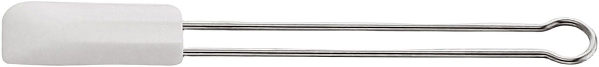 Slikkepott smal 20 cm St&aring;l/Hvit