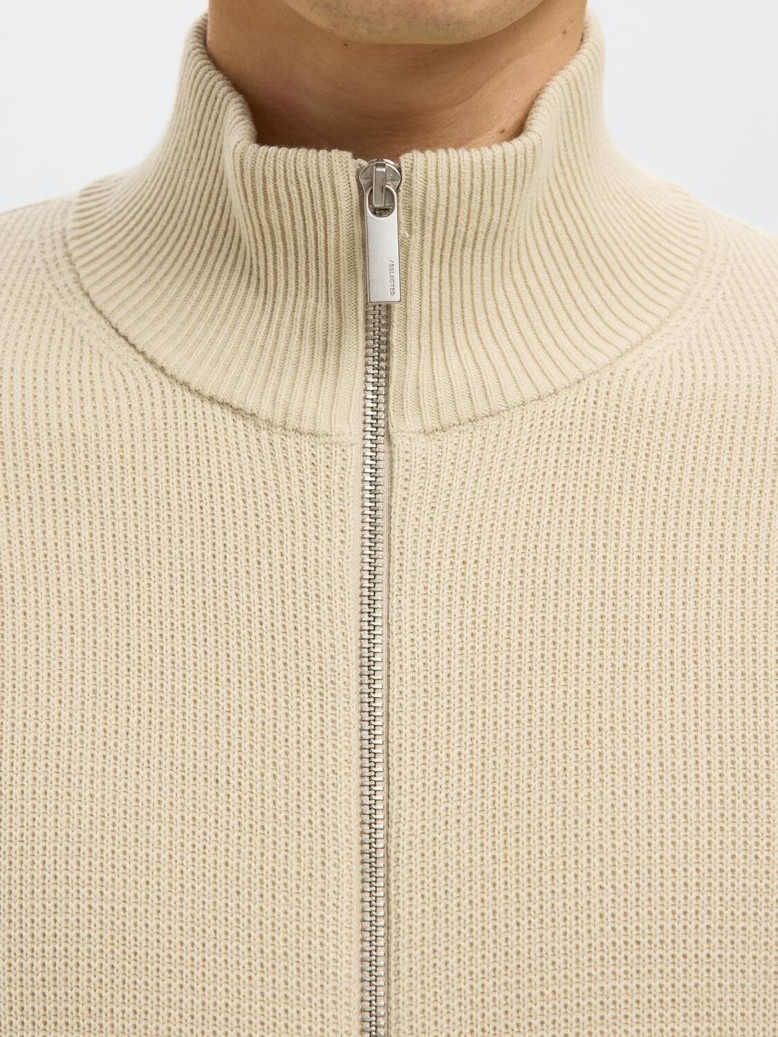 Slmdane Ls Knit Structure Full Zip Noos