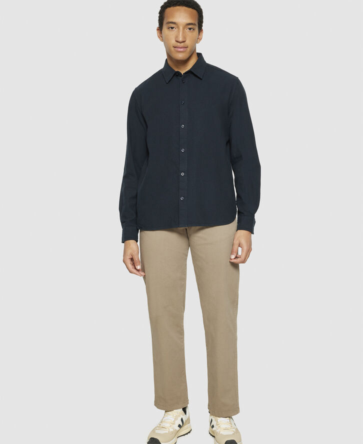 Regular fit heavy twill flannel shirt - GOTS/Vegan