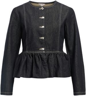 OBJANITA L/S RE DENIM BLAZER 142