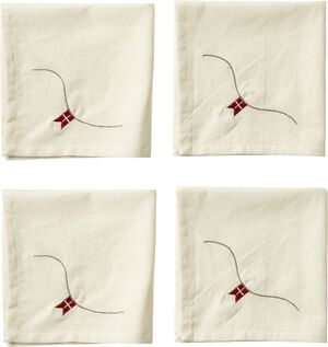 Mundserviet flag s/4 40x40cm bomuld