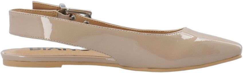 BIAROSE Karr&eacute; Flat Buckle Slingback Faux Leather