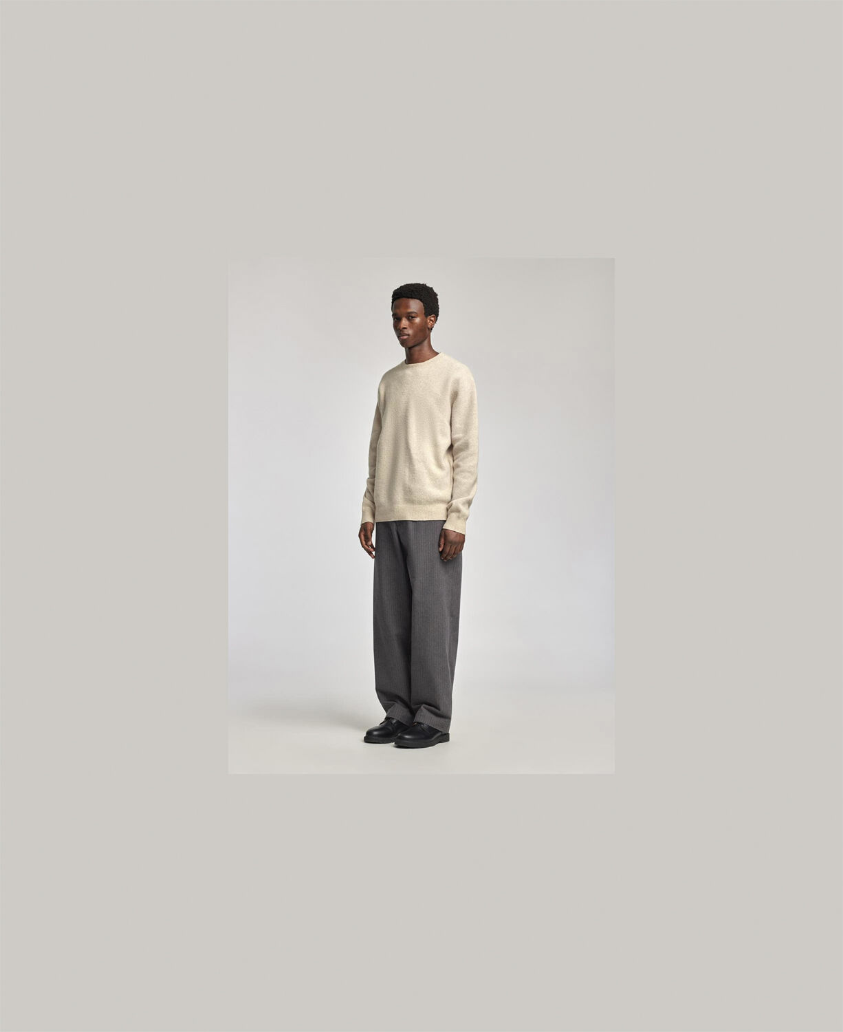 Anrragi Ls Knit Wool Crew Neck