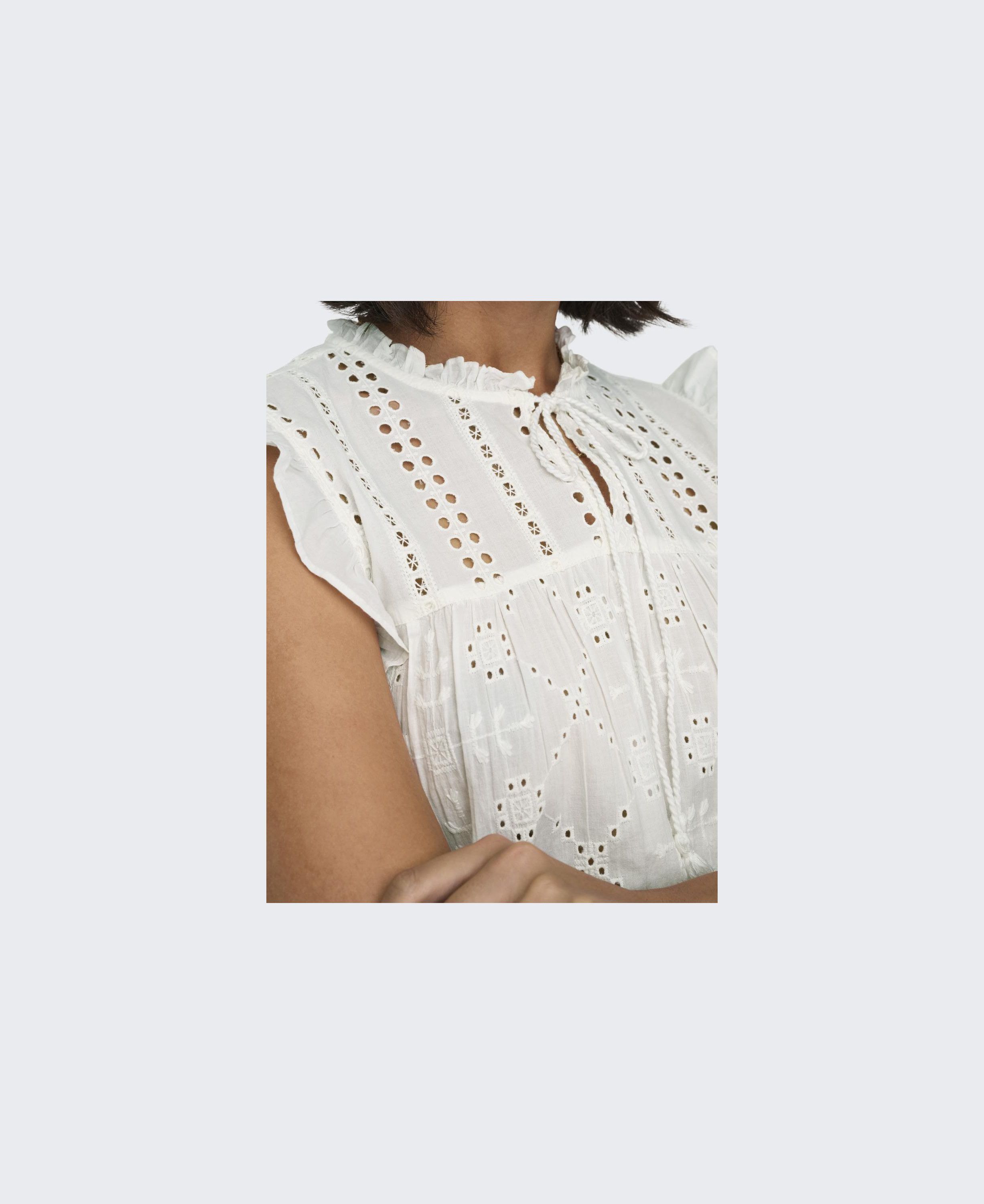 Onlreva Life S/L Emb Top Wvn Noos