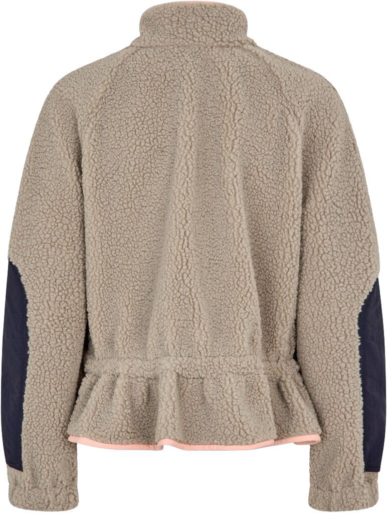 2412 Fleece / Nylon, Dropped Shoulder Gathered Jacket