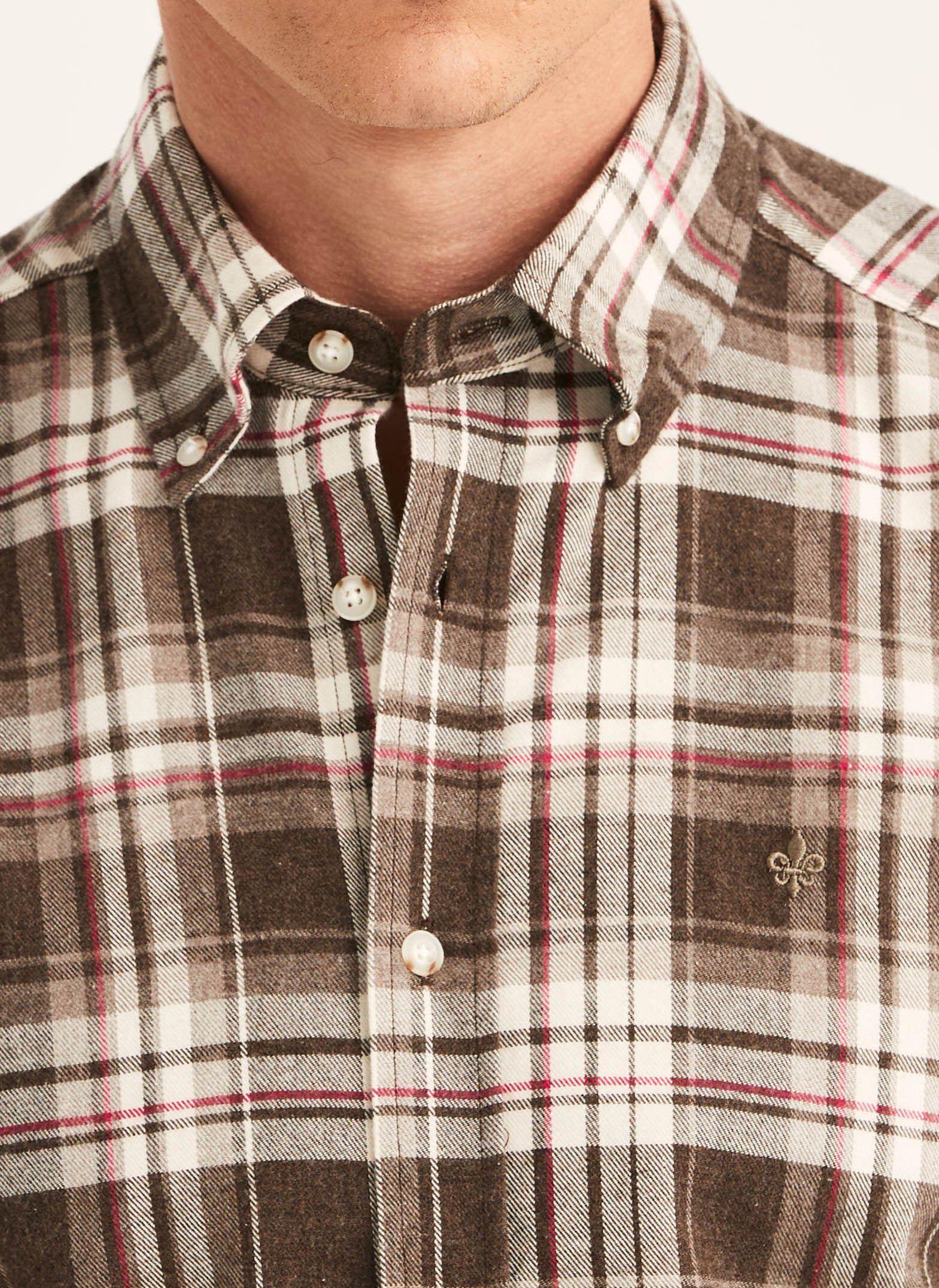 Happy Flannel Check Shirt-Classic Fit