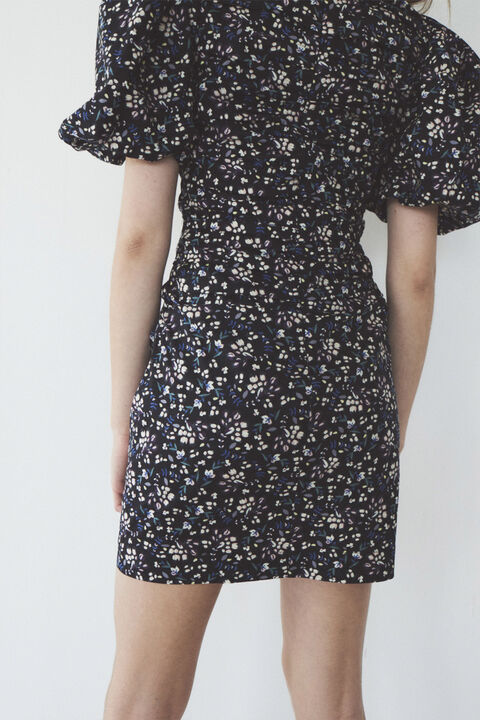 Sandrine Print Puff Dress