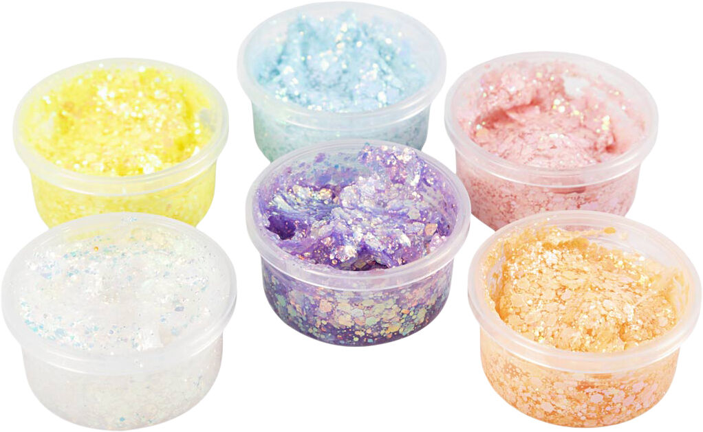 Glitter Clay, 6x20ml.