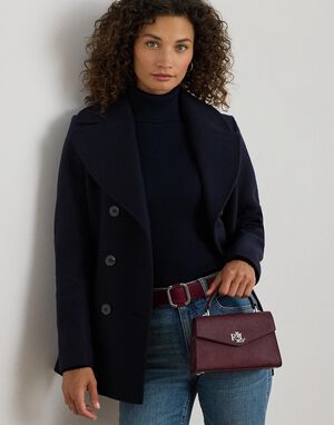 Crosshatch Leather Small Farrah Satchel