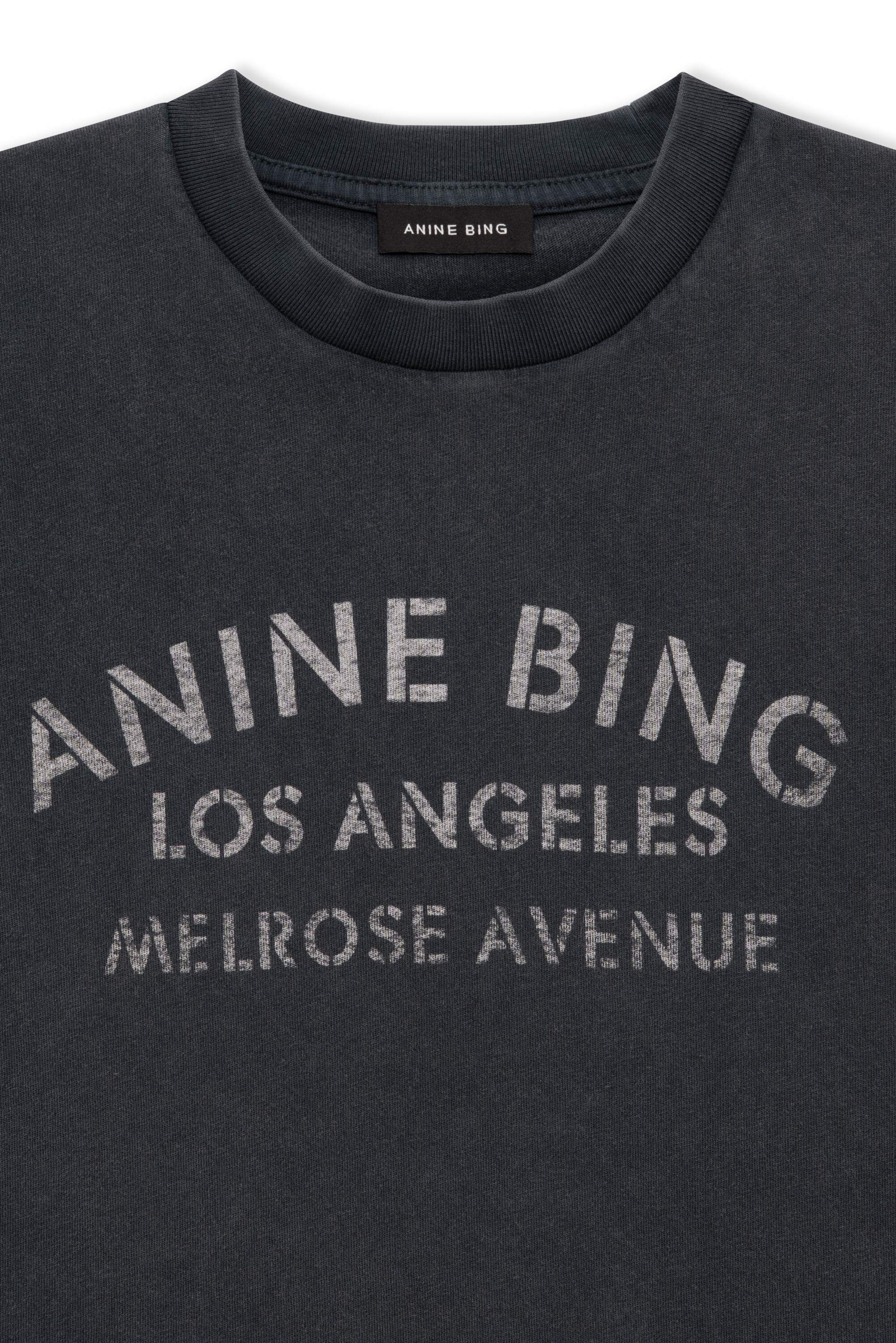 CADE TEE MELROSE STENCIL - WASHED BLACK