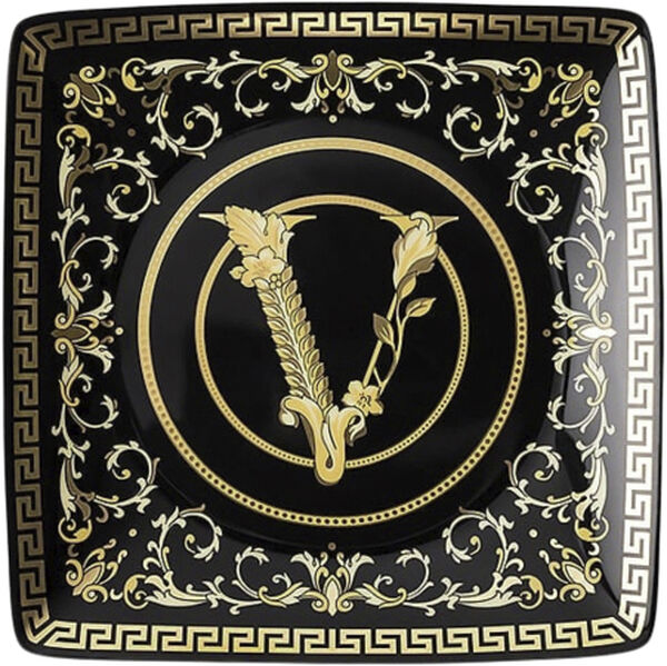 Bowl 12cm sq. flat, Virtus Gala Black, Versace