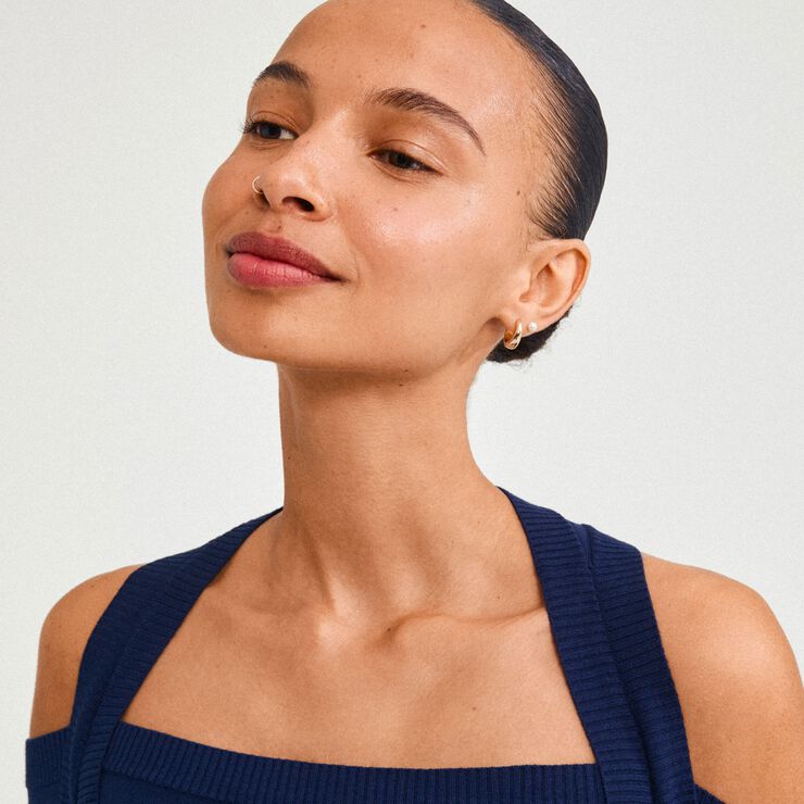 STARLIGHT earrings 2-in-1 set gold-plated