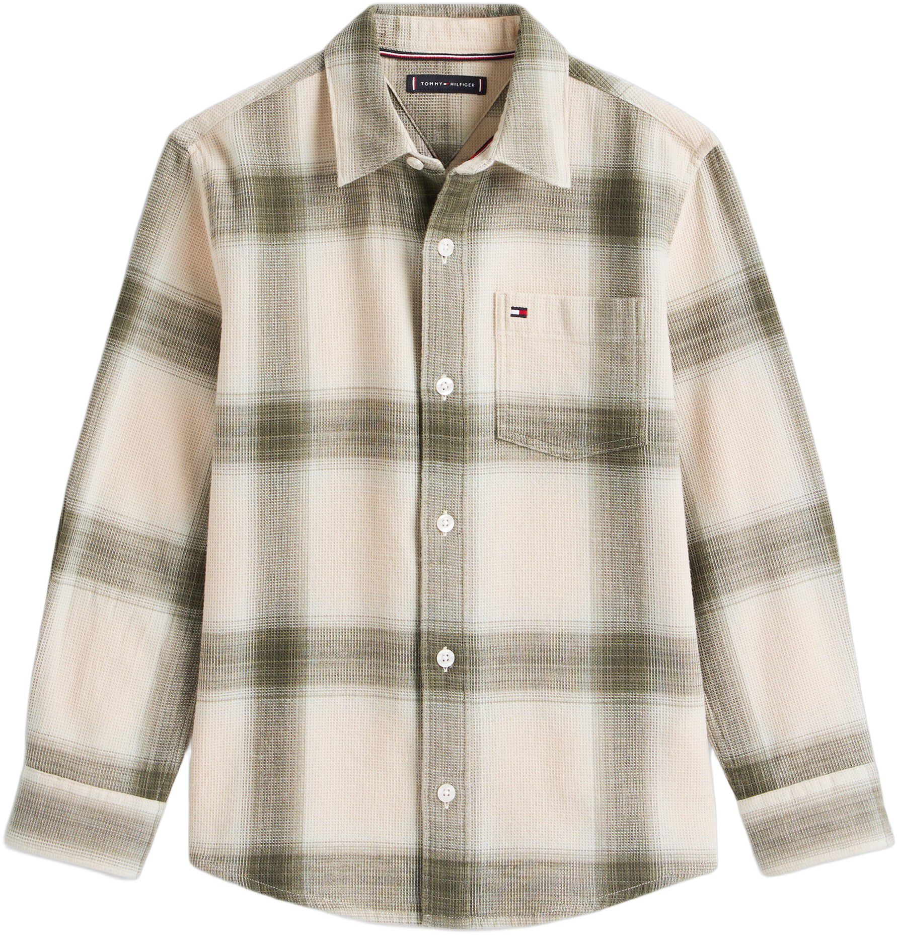 WAFFLE TEXTURE CHECK SHIRT