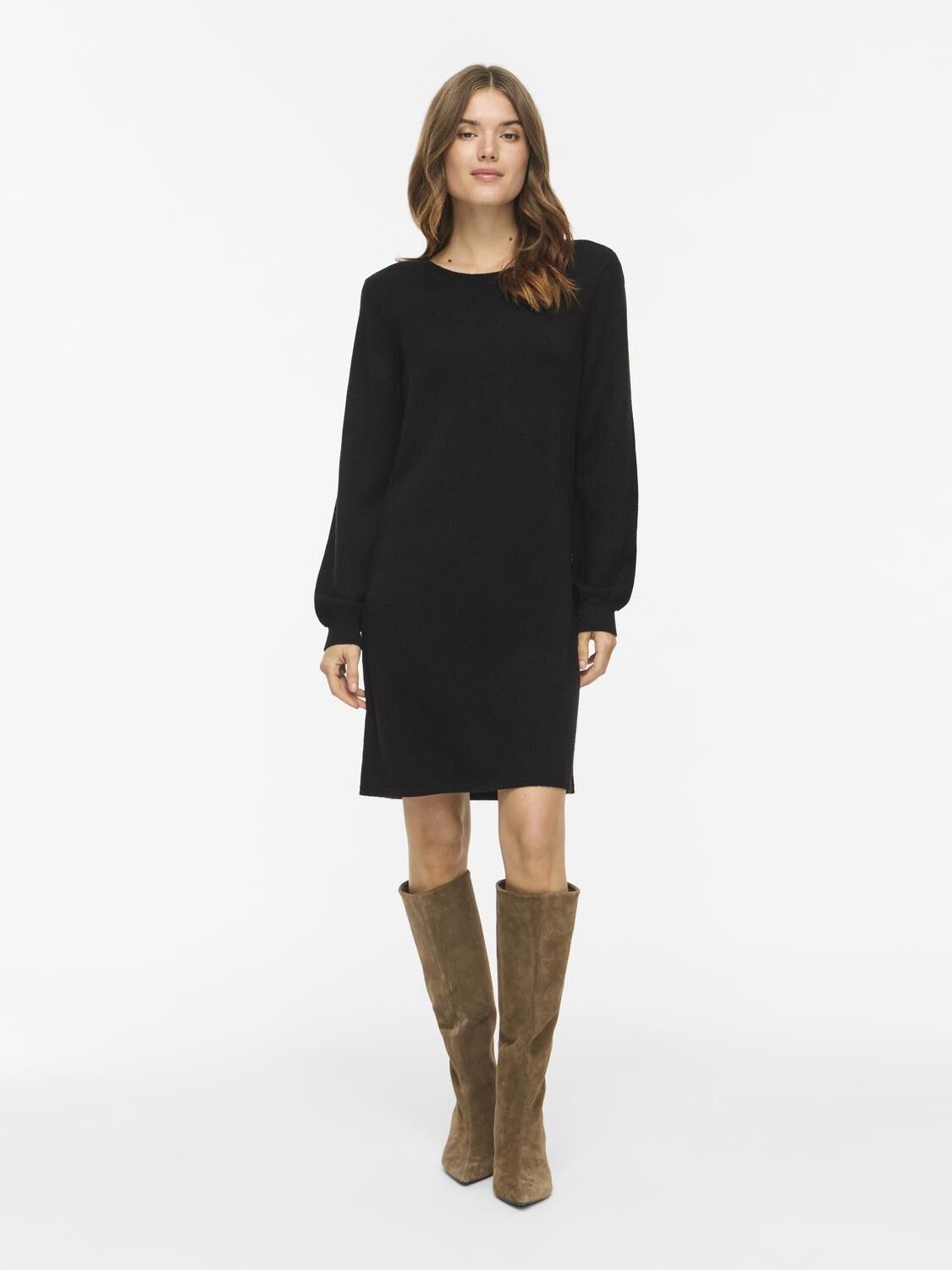 Viril L/S Volume Sleeve Knit Dress-Noos